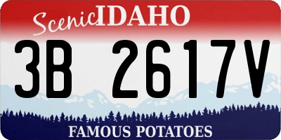 ID license plate 3B2617V