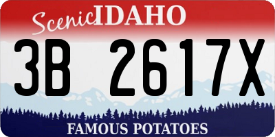 ID license plate 3B2617X