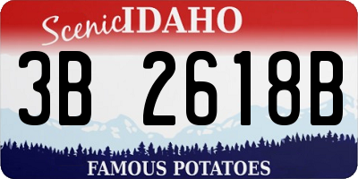 ID license plate 3B2618B
