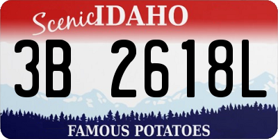 ID license plate 3B2618L