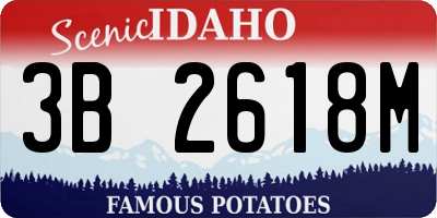 ID license plate 3B2618M