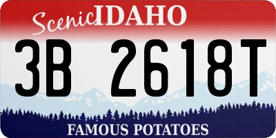 ID license plate 3B2618T