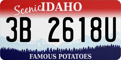 ID license plate 3B2618U