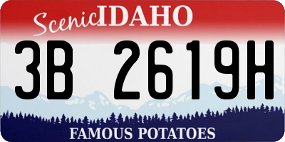 ID license plate 3B2619H