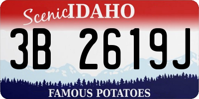 ID license plate 3B2619J