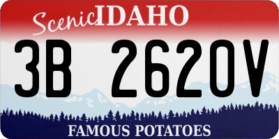 ID license plate 3B2620V