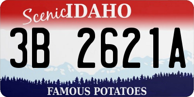ID license plate 3B2621A