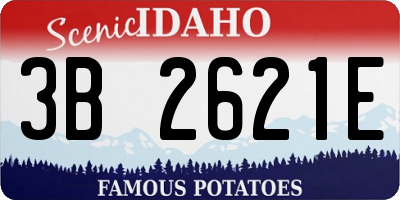 ID license plate 3B2621E