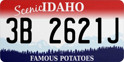ID license plate 3B2621J