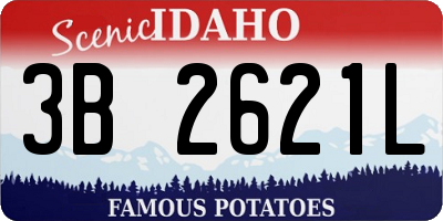 ID license plate 3B2621L