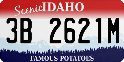 ID license plate 3B2621M