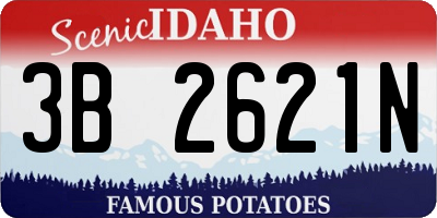 ID license plate 3B2621N