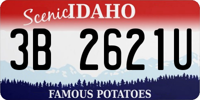 ID license plate 3B2621U
