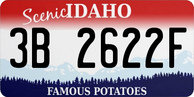 ID license plate 3B2622F
