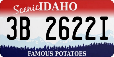 ID license plate 3B2622I
