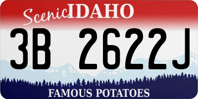 ID license plate 3B2622J
