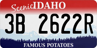 ID license plate 3B2622R