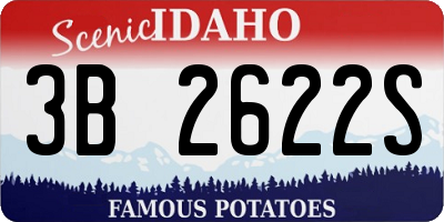 ID license plate 3B2622S