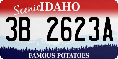 ID license plate 3B2623A