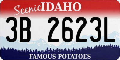 ID license plate 3B2623L