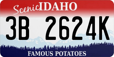 ID license plate 3B2624K