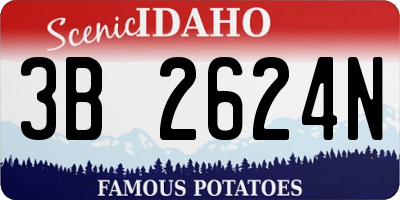 ID license plate 3B2624N