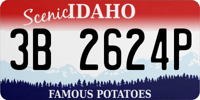 ID license plate 3B2624P