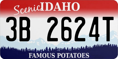 ID license plate 3B2624T