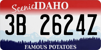 ID license plate 3B2624Z