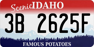 ID license plate 3B2625F
