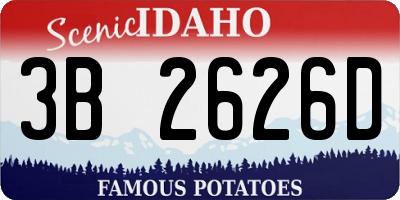 ID license plate 3B2626D
