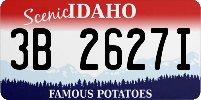 ID license plate 3B2627I