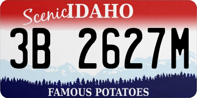 ID license plate 3B2627M