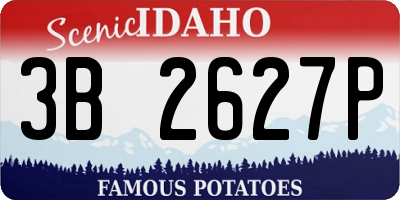 ID license plate 3B2627P