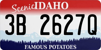 ID license plate 3B2627Q