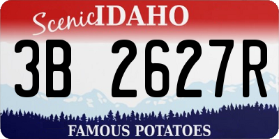 ID license plate 3B2627R