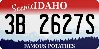 ID license plate 3B2627S