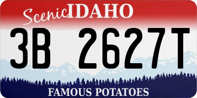 ID license plate 3B2627T