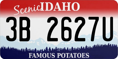 ID license plate 3B2627U