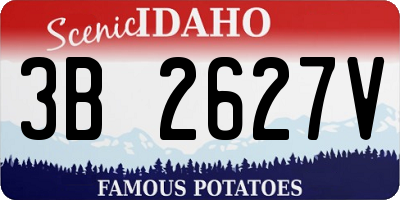 ID license plate 3B2627V