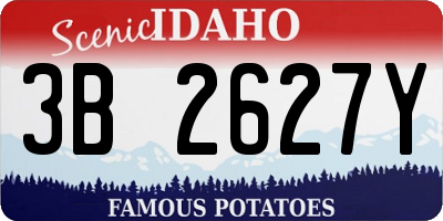 ID license plate 3B2627Y