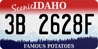 ID license plate 3B2628F