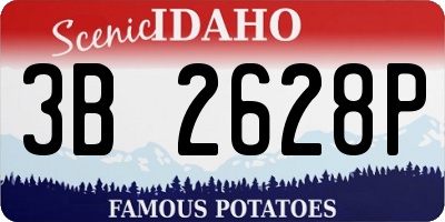 ID license plate 3B2628P