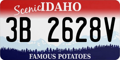 ID license plate 3B2628V