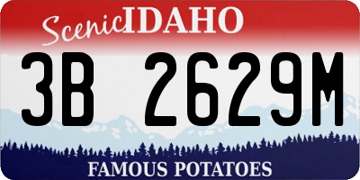 ID license plate 3B2629M