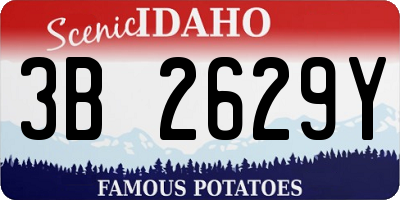 ID license plate 3B2629Y