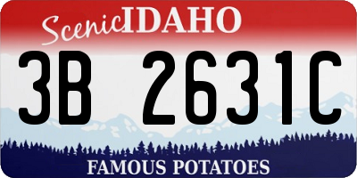 ID license plate 3B2631C