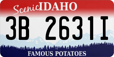 ID license plate 3B2631I