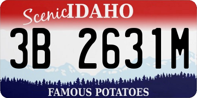 ID license plate 3B2631M