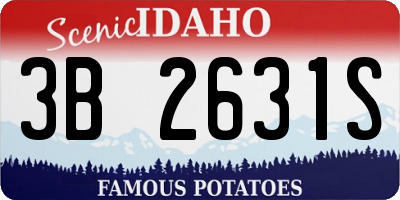 ID license plate 3B2631S
